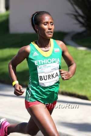 Burka was second at the Carlsbad 5000 in March behind only the immortal Genzebe Dibaba