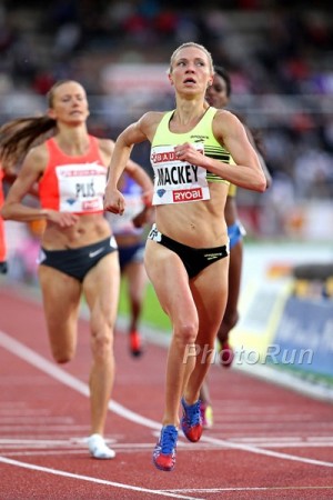 Mackey en route to a Diamond League win in Stockholm in 2015