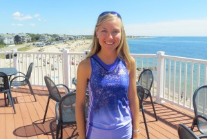 Neely Spence Gracey in advance of the 2015 New Balance Falmouth Road Race (photo by Chris Lotsbom for Race Results Weekly)