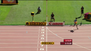 Leader Goes Past Finish