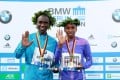 Eliud Kichoge and Glady Cherono 2015 BMW Berlin Marathon Champions
