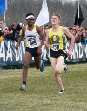 Zienasellassie battled Oregons Eric Jenkins at NCAA XC last fall