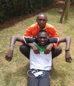 Jonah Koech and David Rudisha (photo from Koech's facebook page)