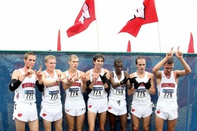 The Wsiconsin Badgers celebrating an actual win - at 2011 NCAAs *More 2011 NCAA Photos