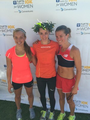 The top three Americans in Boston (from left to right), Sisson, Huddle and Conley