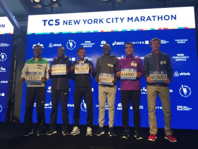 The elite men at the 2015 NYC Marathon