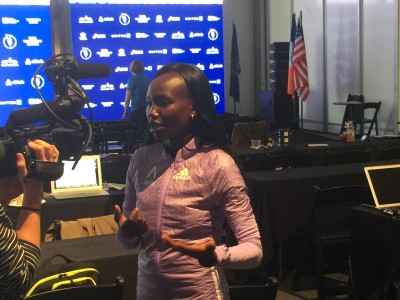 Mary Keitany in NY on Thursday