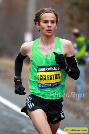 Eggleston running in April's Boston Marathon