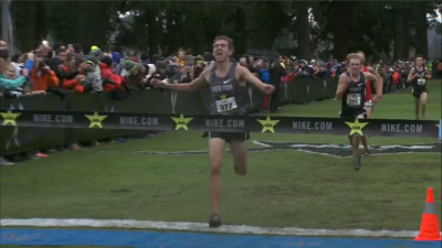 Clinger exulted as he crossed the finish line