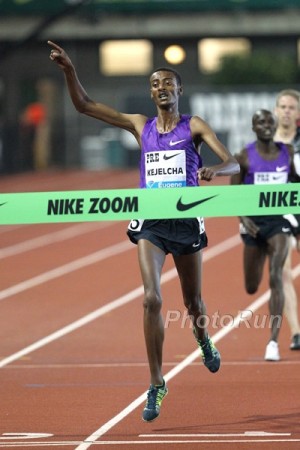 Hayward Field helped launched Kejelcha's career; he won the World Junior title there in '14 and returned in '15 to win at the Pre Classic