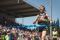 Drew Hunter celebrating his win over Grant Fisher at the Brooks PR meet last year. Photo by John Jefferson, courtesy of Brooks Running.