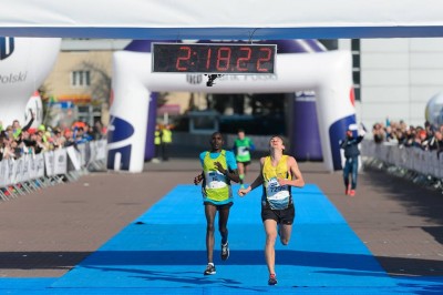 Zablocki finishing the Poznan Marathon in 