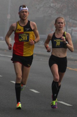 Brendan Gregg and Kaitlin Gregg Goodman running the 2014 California International Marathon (photo by Carolee Gregg, used with permission)