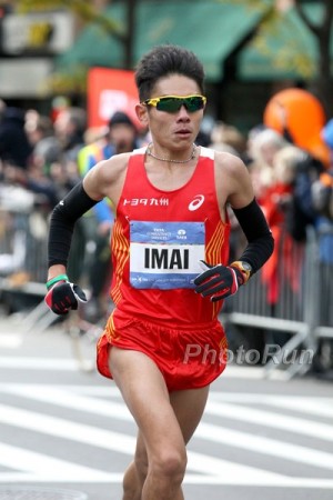 Masato Imai in action at the 2014 NYC Marathon