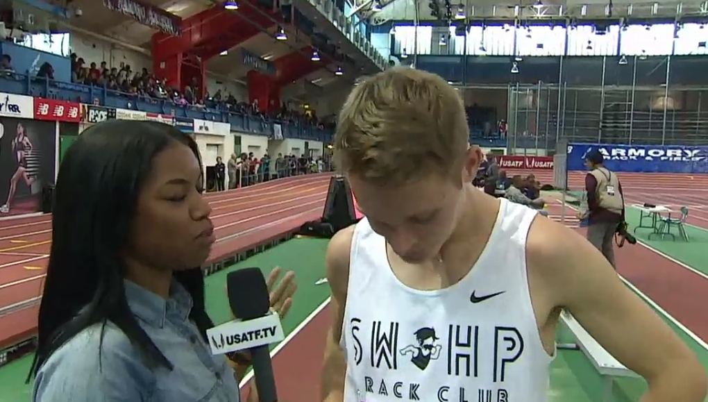 Drew Hunter Sub 4 Post Race Interview on USATF.tv