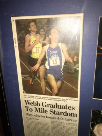 When Webb broke 4:00 for the first time, 