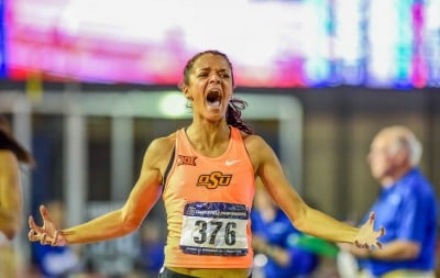 Edwards won the mile indoors in March