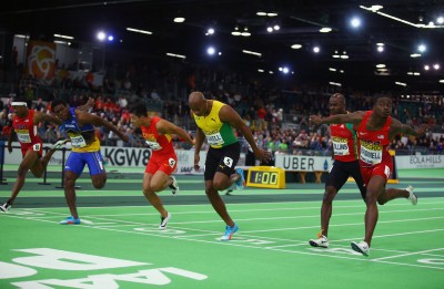 Finish of Men's 60 (Photo by Ian Walton/Getty Images for IAAF)"