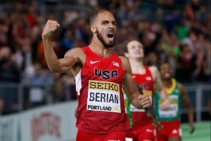 Berian won World Indoors in Nike (because all Team USA members where Nike) © Getty Images for IAAF