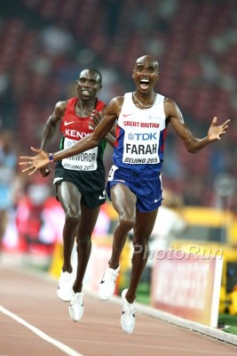 Farah won his sixth straight global title by claiming the 10,000 in Beijing last year