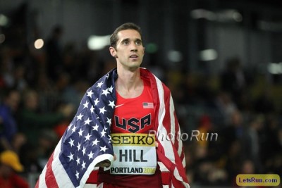 Hill after medalling two years ago in Portland