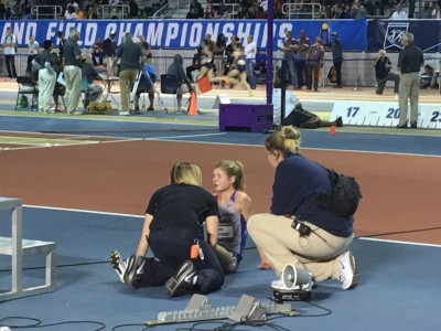 The first major blip in Ostrander's amazing freshman campaign came at NCAA Indoors