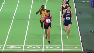 Chelimo Does a Salute at the Finish