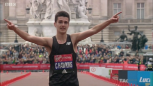 Hawkins at London Marathon this year