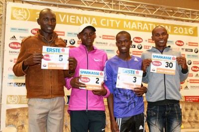 Suleiman Simotwo, Levy Matebo Omari, Robert Chemosin and David Kogei (left to right)