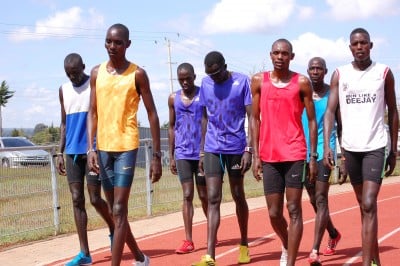 Kiprop and his "disciples" ready themselves for the challenge