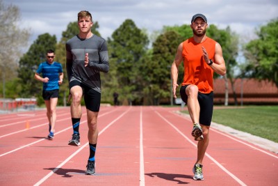 Symmonds and training partner Cas Loxsom (credit: Brooks Running)