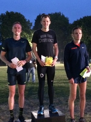 Your men's mile podium: Avila, Penzenstadler and Joel Hubbard