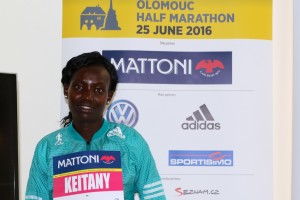 PHOTO: Mary Keitany in advance of the 2016 Mattoni Olomouc Half-Marathon (photo courtesy of RunCzech)