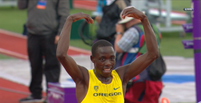 Cheserek celebrates #15