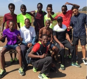 Aden and Mo Farah in Africa