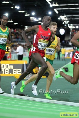 Chelimo was 8th at World Indoors in March