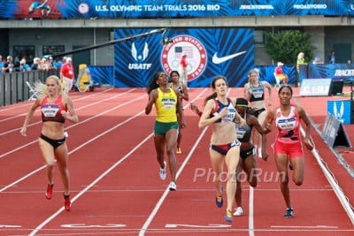 Grace en route to victory in the 800 at the Trials