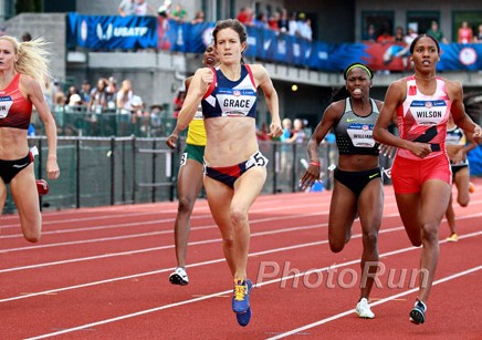 Kate Grace on her way to winning the Olympic Trials