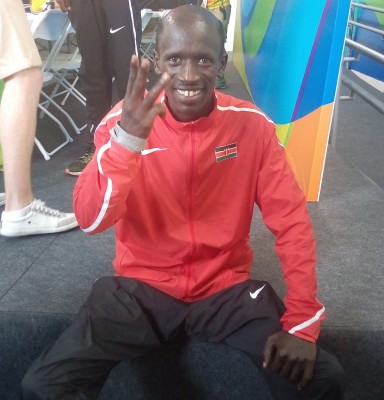 Kemboi after yesterday's race