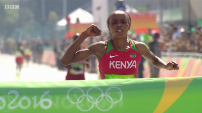 Jemima Sumgong wins gold