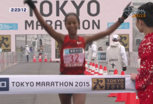 Dibaba winning Tokyo last year