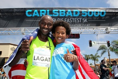 Bernard Lagat and son