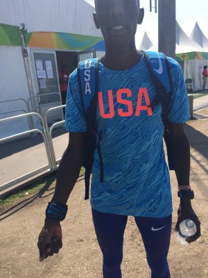 Chelimo wearing the dhamaSPORT in Rio