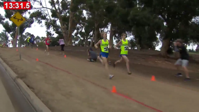 Gessner and Hirsch side-by-side down the hill for the last time