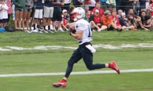 Palmer went to college with the Patriot's wide receiver, Chris Hogan.