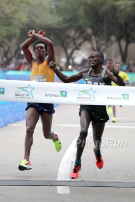 Korir edging Lilesa in Houston in January