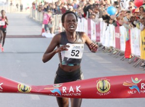 Peres Jepchirchir Grimaces But Gets World Record 