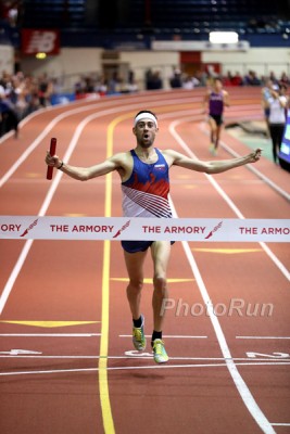 Merber anchoring NJ*NY TC to a 4xmile WR last month. Photo by Victor Sailer for Letsrun.com