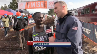 Korir after winning USAs on February 4