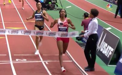 Ajee Wilso Sets American Record